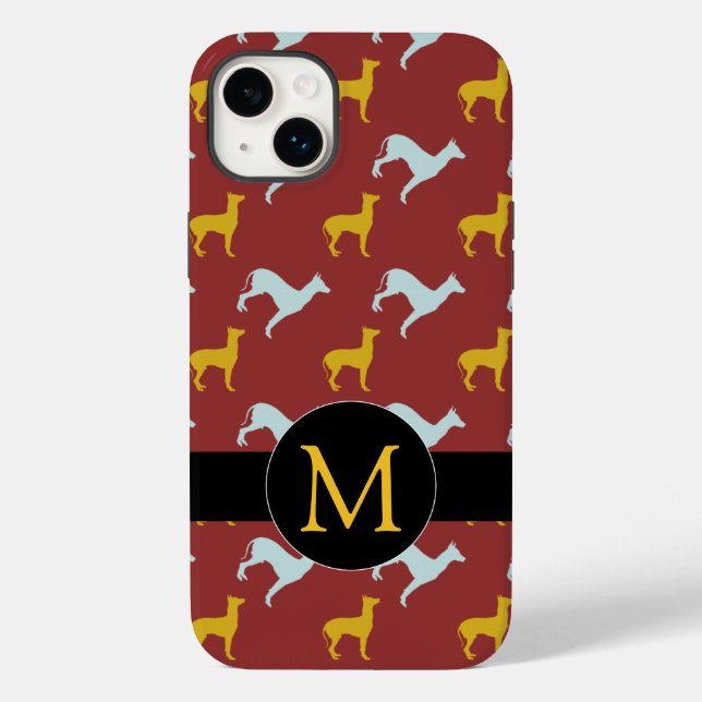 Funda De Case-Mate Para iPhone Año del perro Zodiac Cumpleaños Monograma iPC (Reverso )