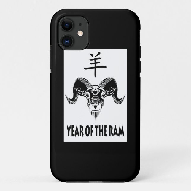 Funda De Case-Mate Para iPhone año del ram (wildRam) (Reverso)