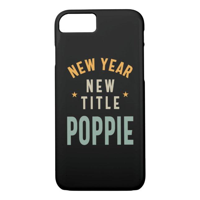 Funda De Case-Mate Para iPhone Año Nuevo Título Poppie - Regalo abuelo Padre (Reverso)