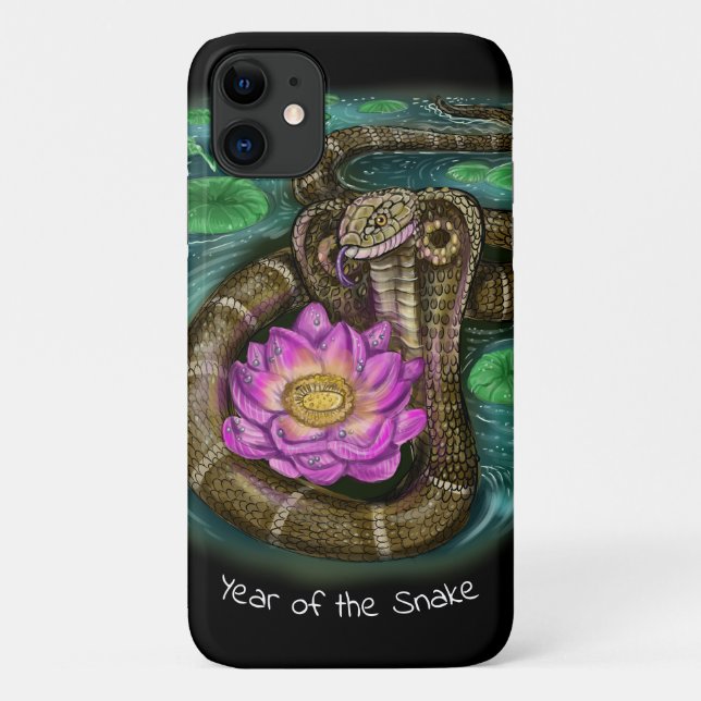 Funda De Case-Mate Para iPhone Año zodiaco chino de la serpiente (Reverso)