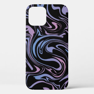 Funda Para iPhone 12 Antecedentes abstractos. Mármol líquido. Gripe de 