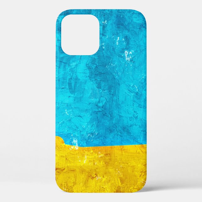 Funda De Case-Mate Para iPhone Antecedentes arte amarillo azul (Reverso )
