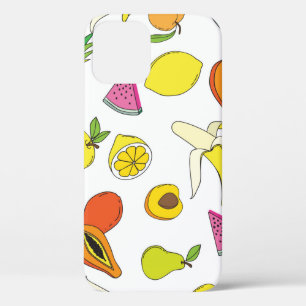 Funda Para iPhone 12 Antecedentes con frutas jugosas. Patata de fruta s