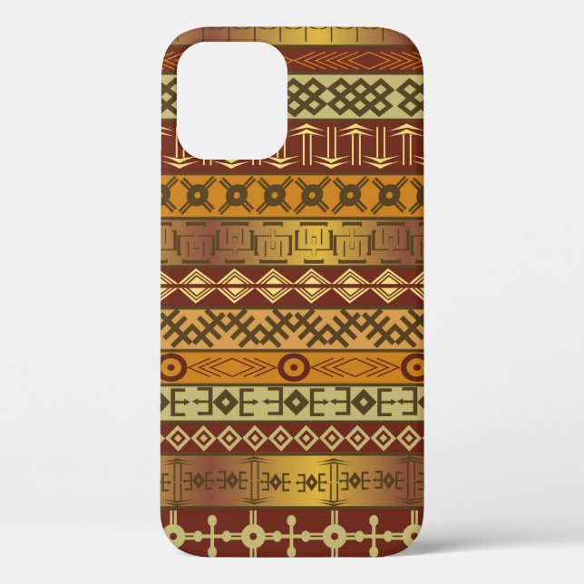 Funda De Case-Mate Para iPhone Antecedentes con motivos étnicos africanos (Reverso )
