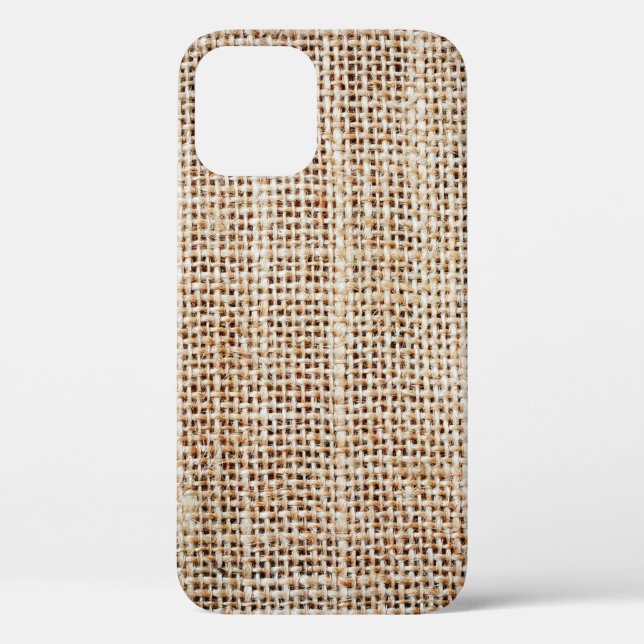 Funda De Case-Mate Para iPhone Antecedentes de burlap hessian  (Reverso )