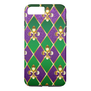 Funda Para iPhone 8 Plus/7 Plus Antecedentes de joyas Mardi Gras
