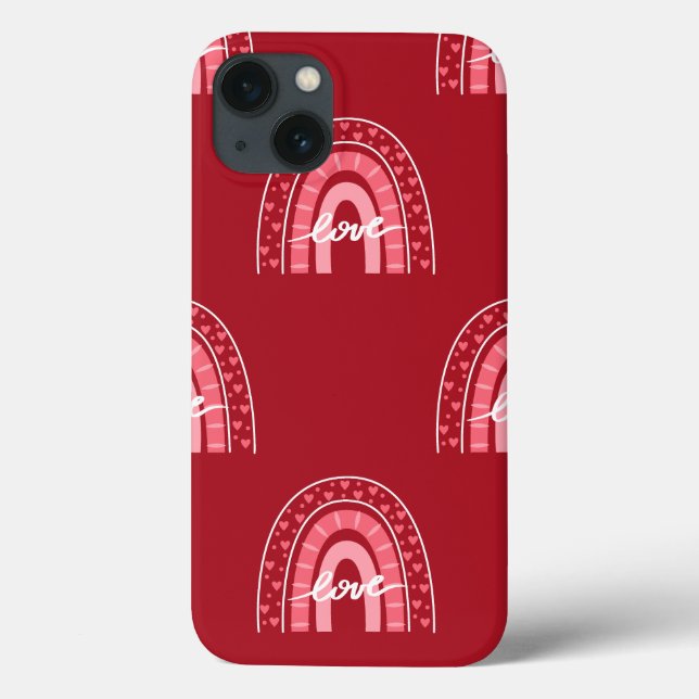 Funda De Case-Mate Para iPhone Antecedentes de San Valentín con amor (Reverso)