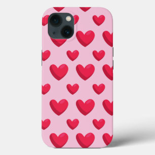 Funda Para iPhone 13 Antecedentes de San Valentín con amor al corazón