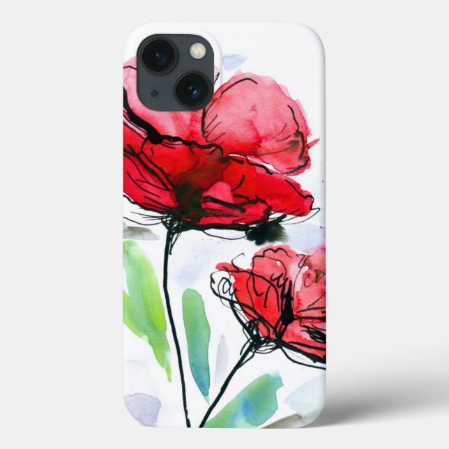 Funda De Case-Mate Para iPhone Antecedentes florales abstractos (Reverso)