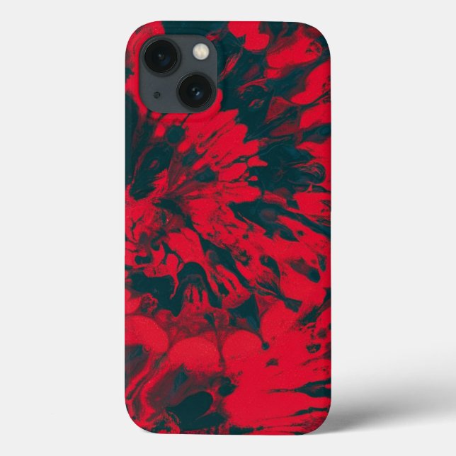 Funda De Case-Mate Para iPhone Antecedentes Red Black Tye (Reverso)