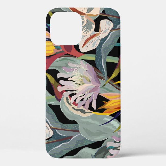 Funda De Case-Mate Para iPhone Anthurium Strelitzia: Esplendor Vintage tropical. (Reverso )