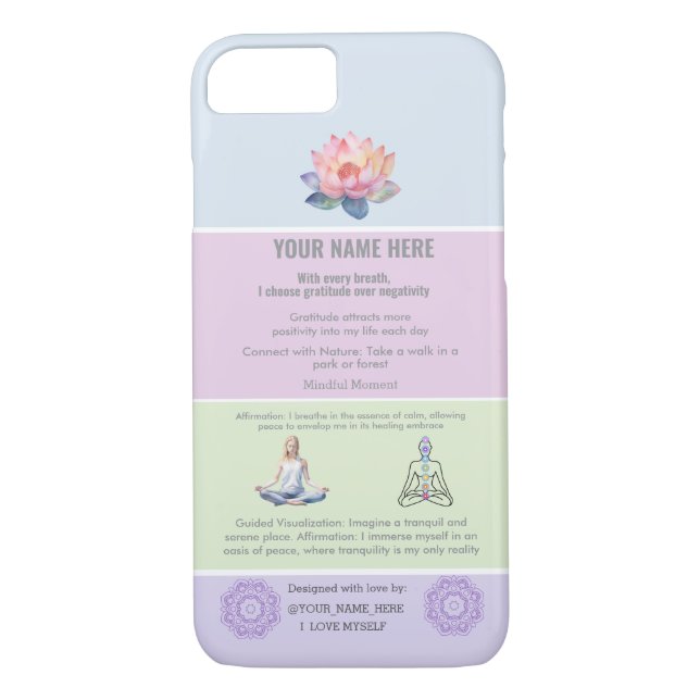 Funda De Case-Mate Para iPhone ANTI-Stress loto FLOWER YOGA CHAKRA PEACE (Reverso)