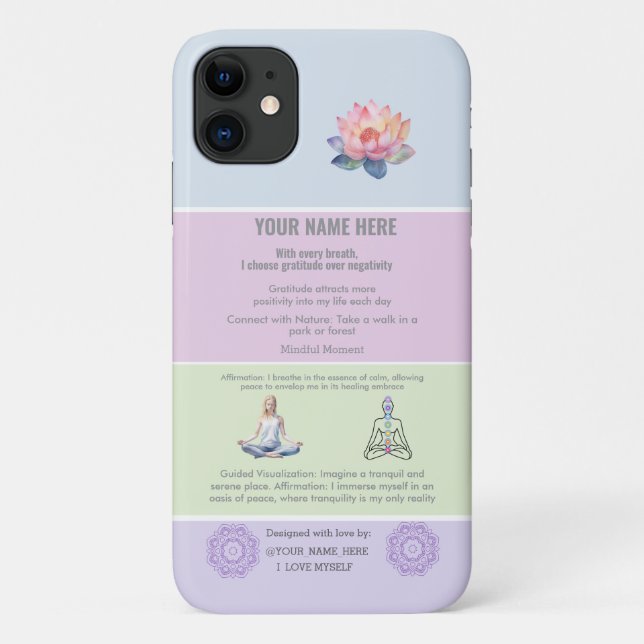 Funda De Case-Mate Para iPhone ANTI-Stress loto FLOWER YOGA CHAKRA PEACE (Reverso)