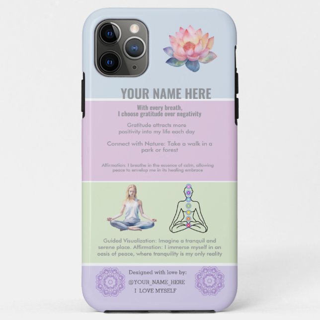 Funda De Case-Mate Para iPhone ANTI-Stress loto FLOWER YOGA CHAKRA PEACE (Reverso)