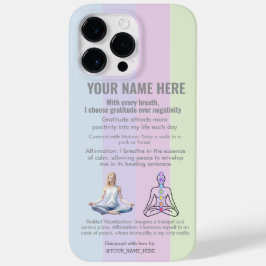 Funda Para iPhone 14 Pro Max De Case-Mate ANTI-Stress YOGA CHAKRA PEACE  GRATITUDE