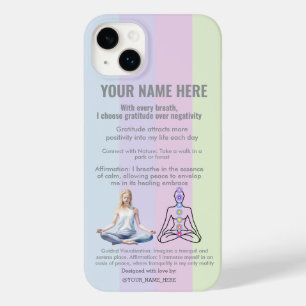 Funda Para iPhone 14 Plus De Case-Mate ANTI-Stress YOGA CHAKRA PEACE GRATITUDE