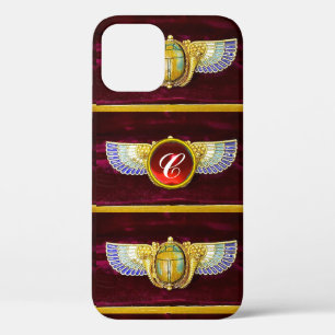 FUNDA PARA iPhone 12 ANTIGUA ESCÁRABE EGIPCIA/CORNUCOPIA JEWEL