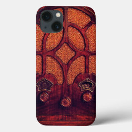 Funda Para iPhone 13 Antigua radio vintage elegante arte deco catedral