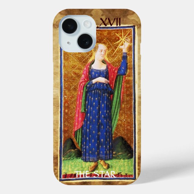FUNDA DE Case-Mate PARA iPhone ANTIGUA RENAISSANCE TAROTS 17 / LA ESTRELLA (Reverso )