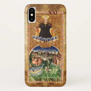 FUNDA PARA iPhone X ANTIGUA RENAISSANCE TAROTS 21 / EL MUNDO