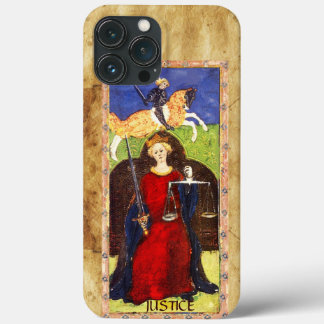 FUNDA PARA iPhone 13 PRO MAX ANTIGUA RENAISSANCE TAROTS 8 / JUSTICIA