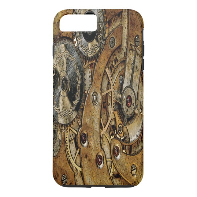 Funda De Case-Mate Para iPhone Antigüedad del cobre Steampunk (Reverso)