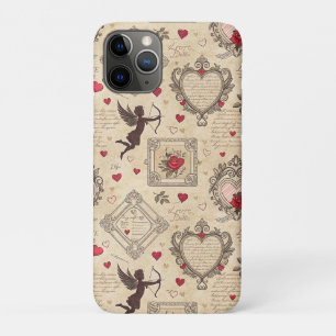 Funda Para iPhone 11 Pro Antiguo Cupido San Valentín Ornado Amor