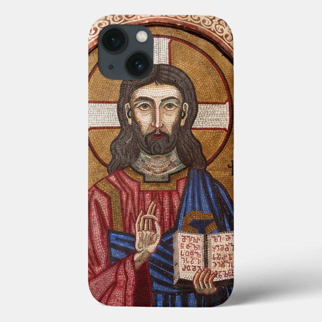 Funda De Case-Mate Para iPhone Antiguo mosaico de Jesús (Reverso)