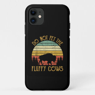 Funda Para iPhone 11 Antiguo No Acaricies Las Vacas Esponjosas Bisonte 