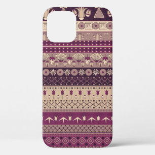 Funda Para iPhone 12 Antiguo patrón tribal homónimo egipcio sin fisur