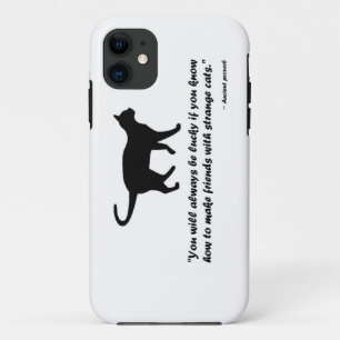 Funda Para iPhone 11 Antiguo Proverbio Gato