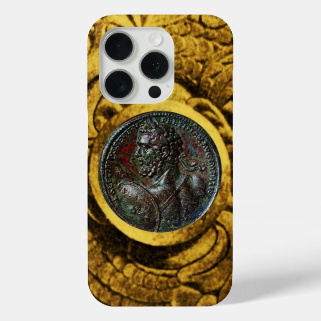 FUNDA DE Case-Mate PARA iPhone ANTIGUO ROMAN BRONZE MEDALLION CON GRIFFINES DE OR (Reverso )