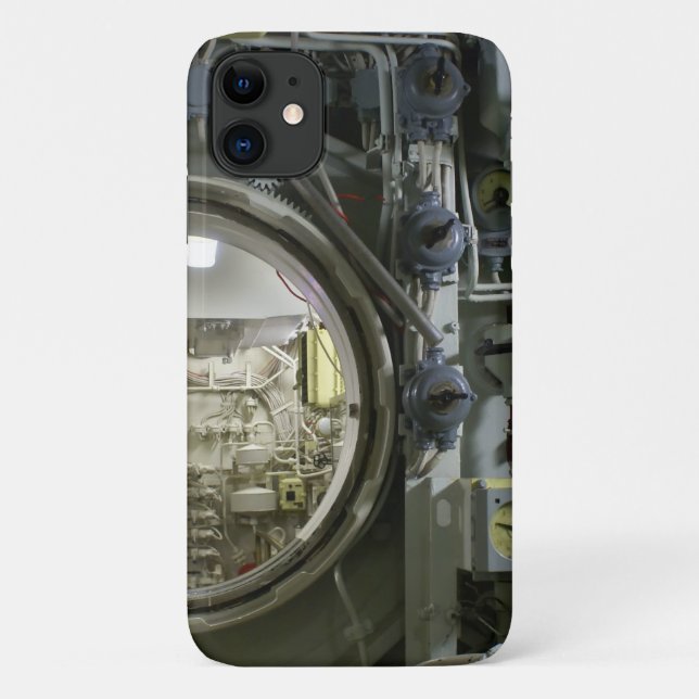 Funda De Case-Mate Para iPhone antiguo submarino retro (Reverso)