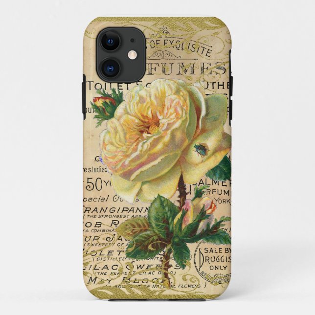 Funda De Case-Mate Para iPhone Antiguos Rosas de Francia (Reverso)