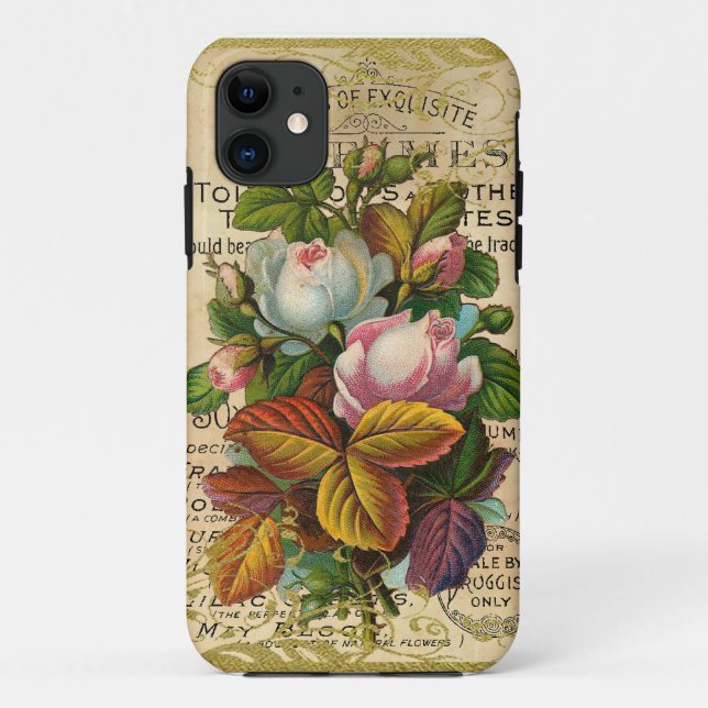 Funda De Case-Mate Para iPhone Antiguos Rosas de Francia (Reverso)