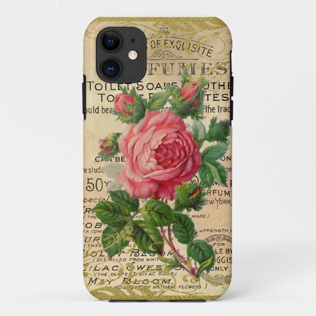 Funda De Case-Mate Para iPhone Antiguos Rosas de Francia (Reverso)
