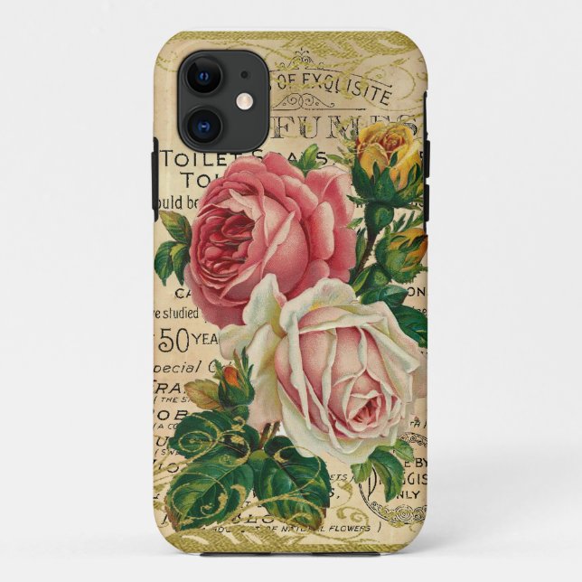 Funda De Case-Mate Para iPhone Antiguos Rosas de Francia (Reverso)