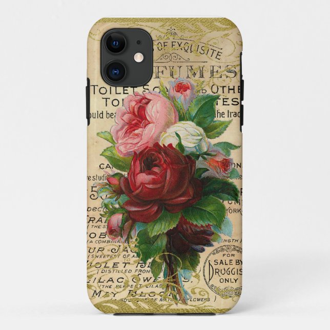 Funda De Case-Mate Para iPhone Antiguos Rosas de Francia (Reverso)