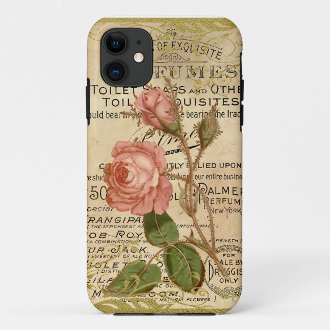 Funda De Case-Mate Para iPhone Antiguos Rosas de Francia (Reverso)