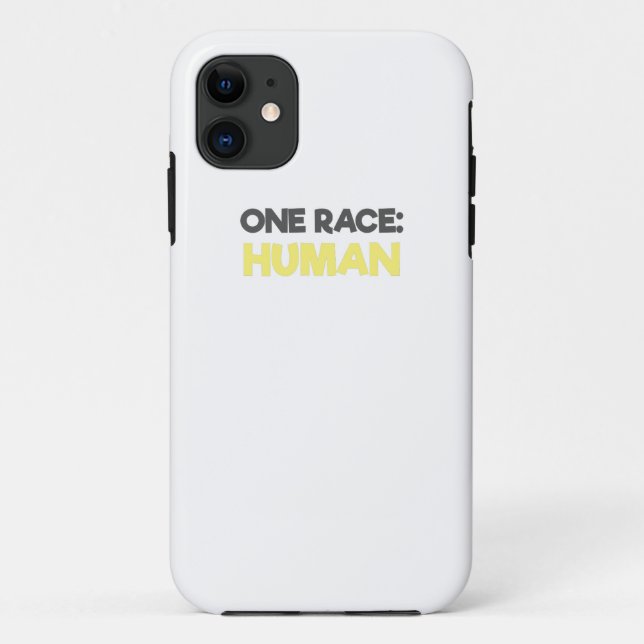 Funda De Case-Mate Para iPhone Antirracismo una raza humana (Reverso)