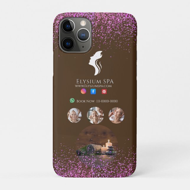 Funda De Case-Mate Para iPhone ANTISTRESS CALM RELAX Gold Spa Beauty social media (Reverso)