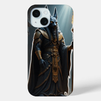Funda Para iPhone 15 Anubis, Dios de los Muertos