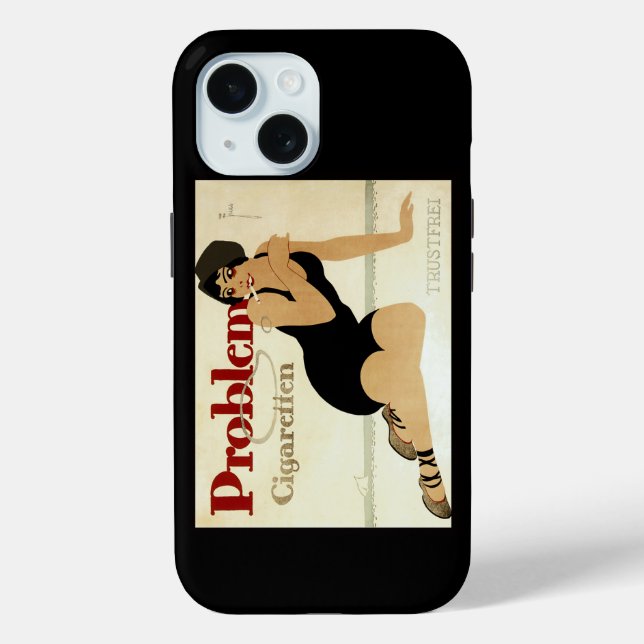 Funda De Case-Mate Para iPhone Anuncio de cigarrillo problemático (Reverso )