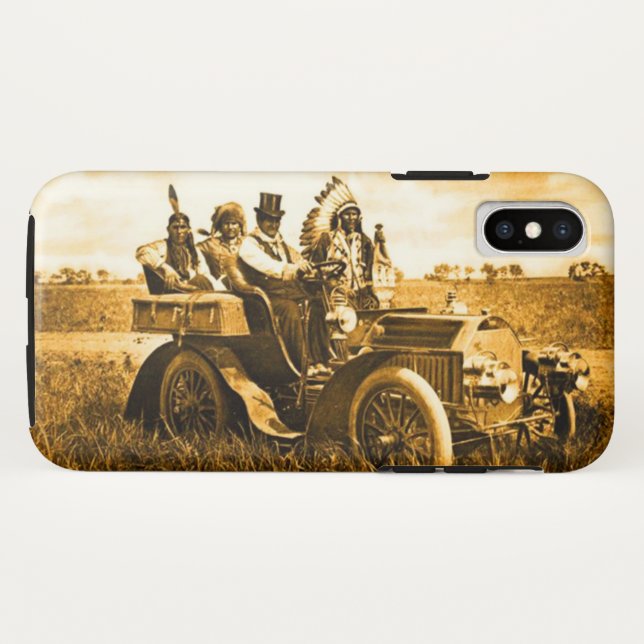FUNDA DE Case-Mate PARA iPhone APACHES Y GERONIMO CONDUCIENDO UN AUTO MOTOR (Reverso (horizontal))