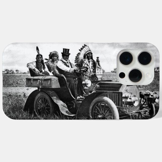 FUNDA DE Case-Mate PARA iPhone APACHES Y GERONIMO CONDUCIENDO UN AUTO MOTOR (Reverso (Horizontal))