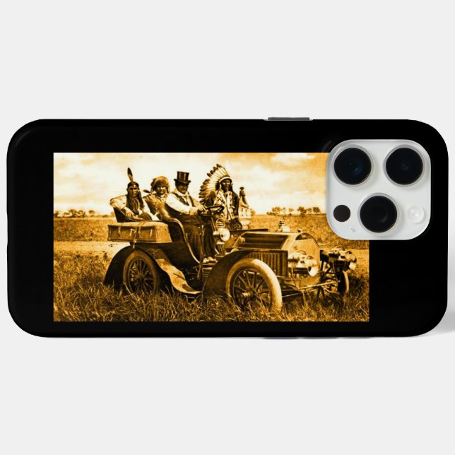FUNDA DE Case-Mate PARA iPhone APACHES Y GERONIMO CONDUCIENDO UN AUTO MOTOR ( Reverso (Horizontal))