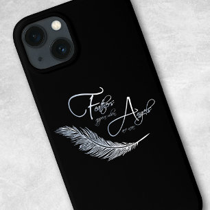 Funda Para iPhone 13 Mini Aparecen plumas cuando los ángeles están cerca