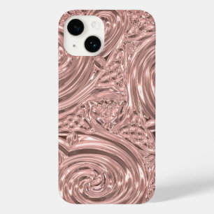 Funda Para iPhone 14 De Case-Mate Apariencia metálica rosa elegante arte victoriano 