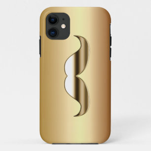 Funda Para iPhone 11 Apenas un caso del iPhone 5 del bigote del oro
