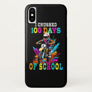 Funda Para iPhone X Aplasté 100 días del colegio Motocross